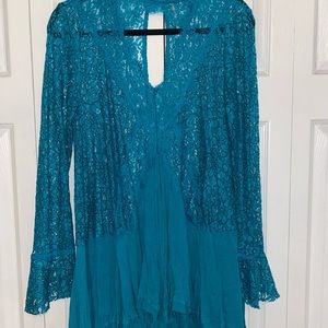 Free people tell tale lace long sleeve size small